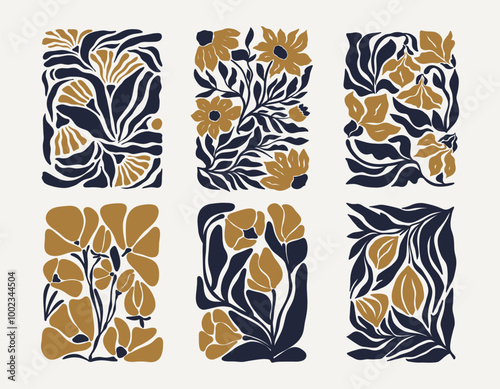 Hand drawn vector illustration. Drawn folk illustration flower groovy Y2K set. Vector posters in trendy retro psychedelic 2000s style. Aesthetic hippie. Girly cute design.