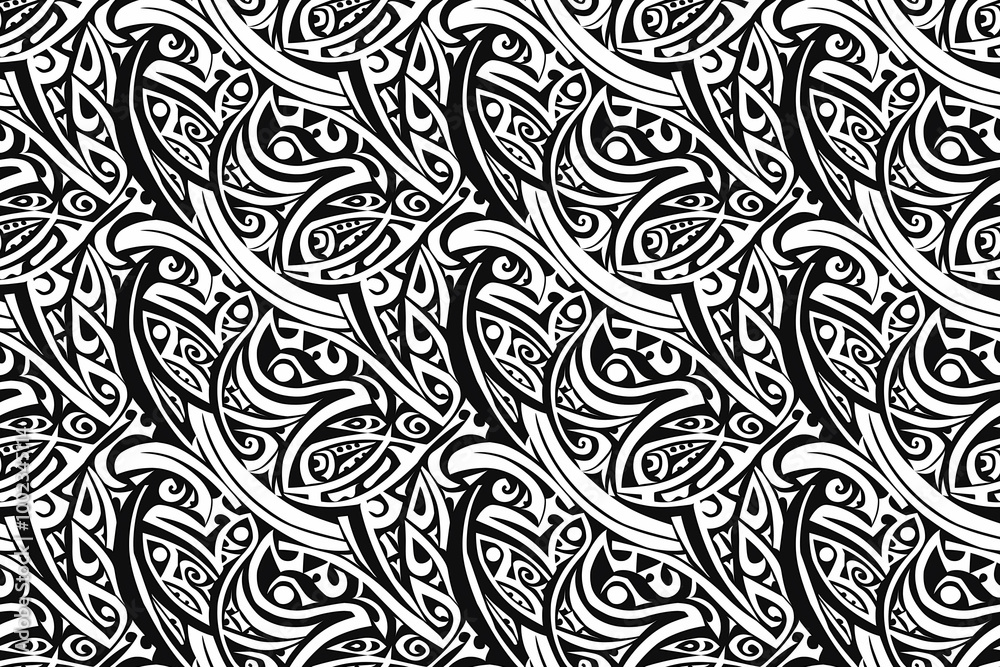maori seamless texture pattern. background for cloth maori seamless texture pattern. background for cloth