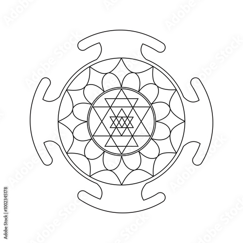 Divine Geometry  yantra  for Meditation. eps