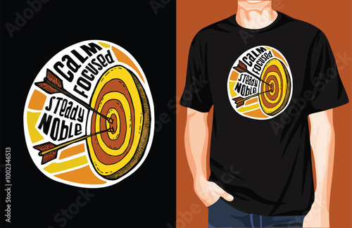 Calm Focused t-shirt design unique idea