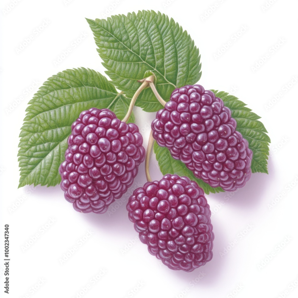 2408_045.Cute color pencil illustration on white background of Mulberry 2408_045.Cute color pencil illustration on white background of Mulberry