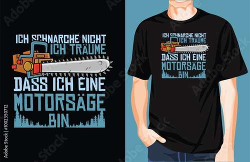 Chainsaw t-shirt design unique idea