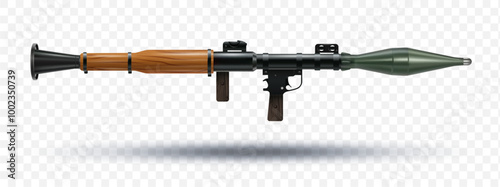 rpg firearms modern weapons realistic vector illustrations