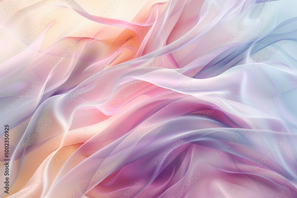 Obraz premium Soft Flowing Pastel Abstract with Smooth Fluid Design and Gentle Fabric-Like Texture