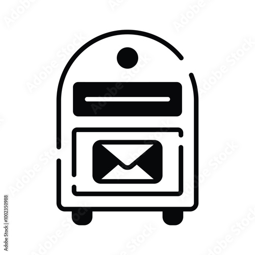 Simple icon of letterbox in modern design style