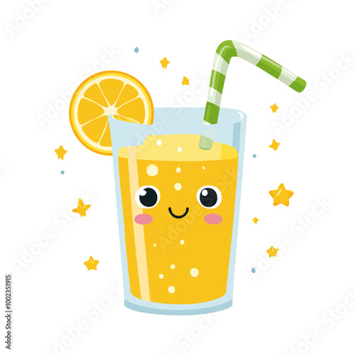 Lemon Juice Drink Beverage Liquid Water Fresh Animation Kawaii Healthy Character
