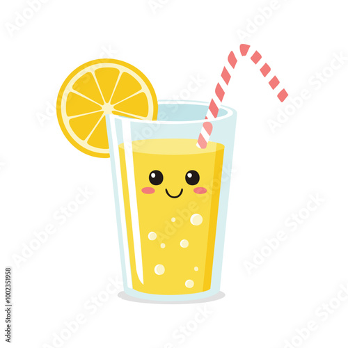 Lemon Juice Drink Beverage Liquid Water Fresh Animation Kawaii Healthy Character
