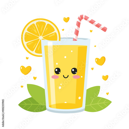 Lemon Juice Drink Beverage Liquid Water Fresh Animation Kawaii Healthy Character
