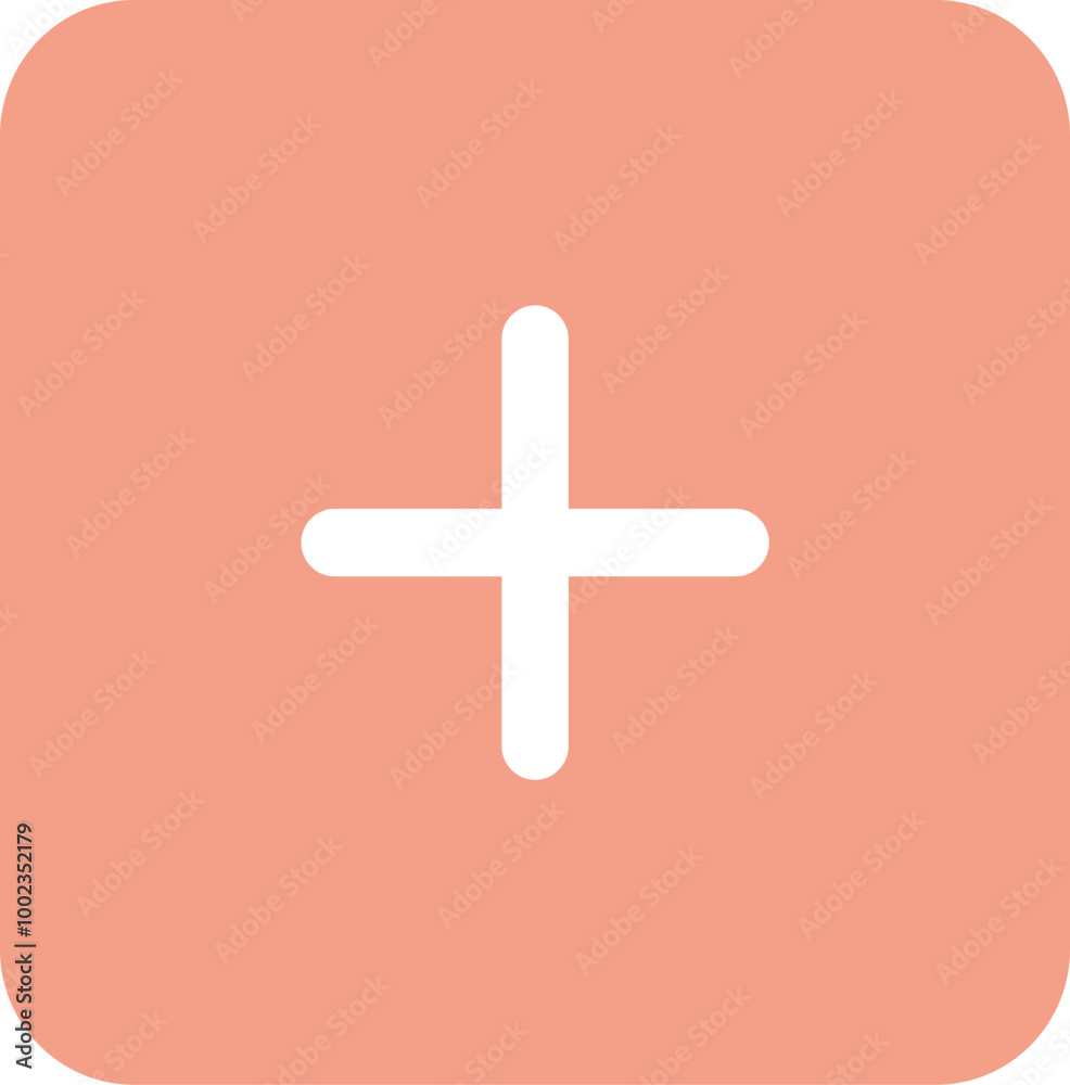 Obraz premium Plus Square Icon Logo Design