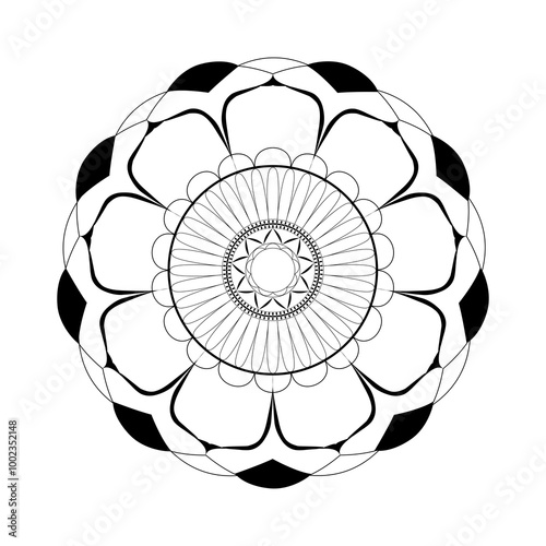 Divine Geometry pattern  for Meditation. eps