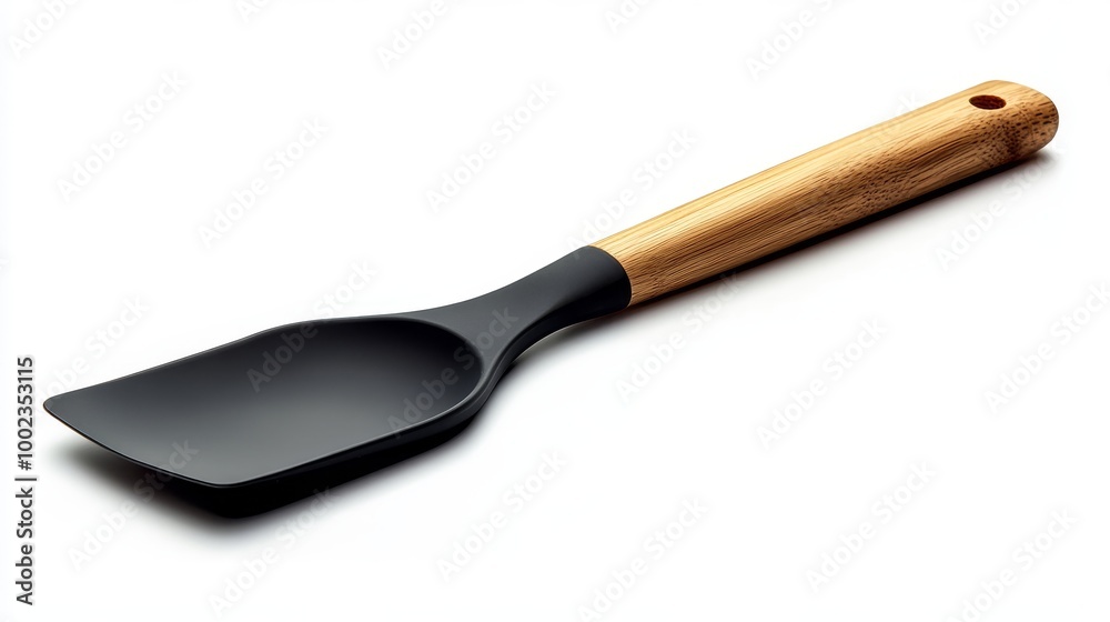 Stylish Kitchen Scoop With a Wooden Handle for Baking and Serving Tasks Stylish Kitchen Scoop With a Wooden Handle for Baking and Serving Tasks