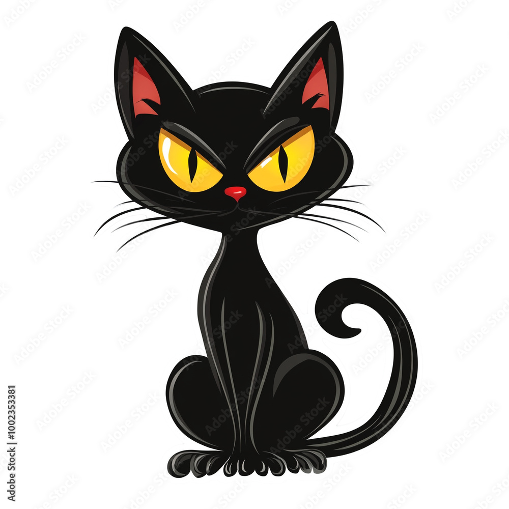 Halloween cat sticker scary cat design Halloween cat sticker scary cat design