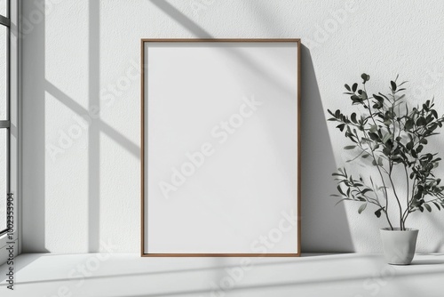 A3 Poster Mockup on White Background created with Generative AI