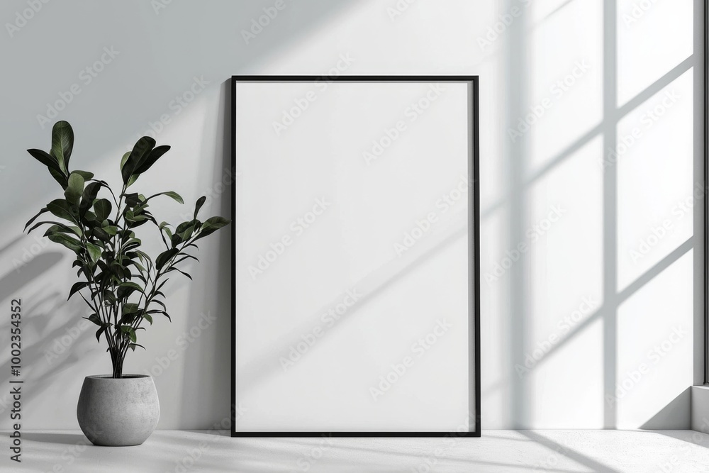 A3 Poster Mockup on White Background created with Generative AI A3 Poster Mockup on White Background created with Generative AI