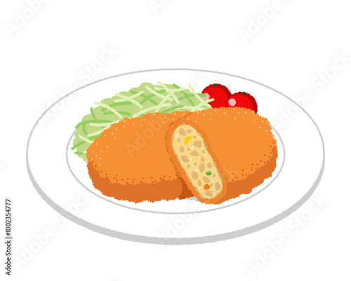 コロッケのイラスト