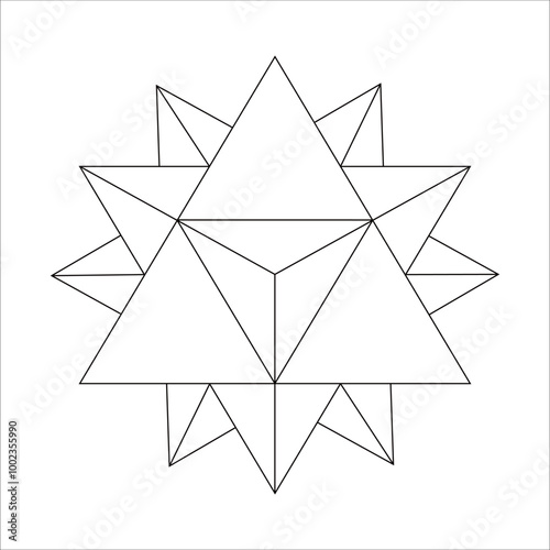 Sacred Geometry Star - Merkabah Symbol. eps