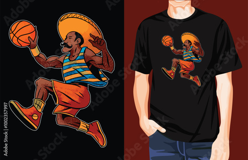 Cinco de mayo basketball t-shirt design unique idea