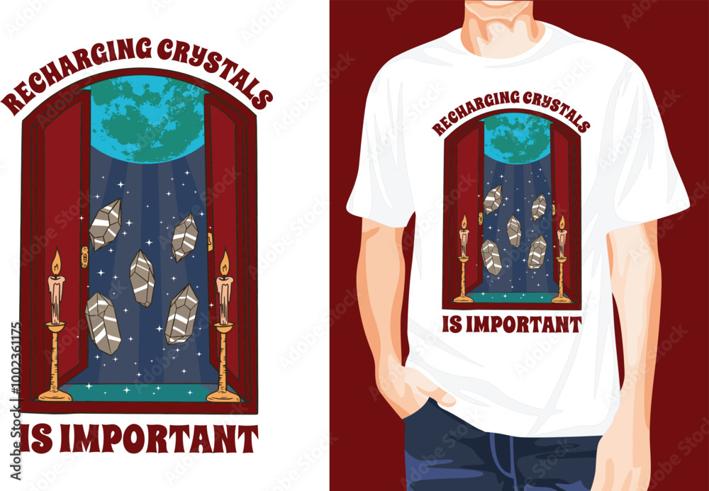 Fototapeta premium Crystals important t-shirt design unique idea