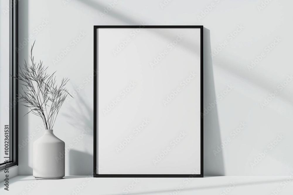 A3 Poster Mockup on White Background created with Generative AI A3 Poster Mockup on White Background created with Generative AI
