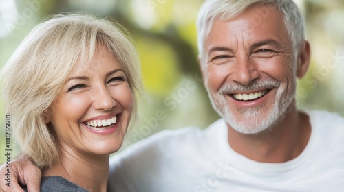 Joyful Couple - A smiling couple enjoying life, captured in a moment of pure happiness.