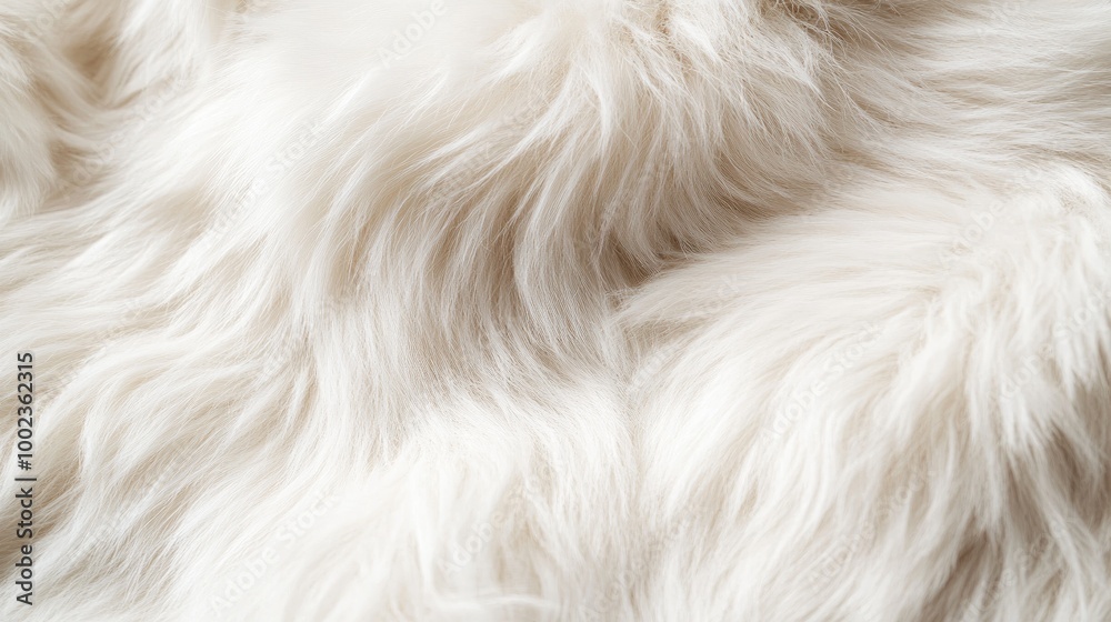 a close-up of faux fur texture, mimicking the softness and fluffiness of real fur, but made from synthetic materials in a white color. a close-up of faux fur texture, mimicking the softness and fluffiness of real fur, but made from synthetic materials in a white color.