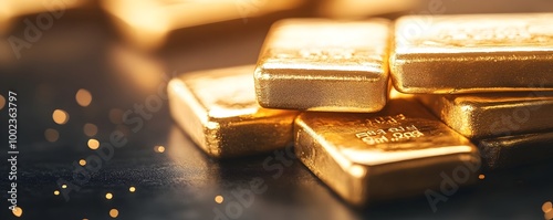 Stacked Gold Bars Symbolizi...