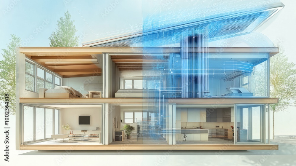a diagram of air circulation in a home, showing how air moves through ...