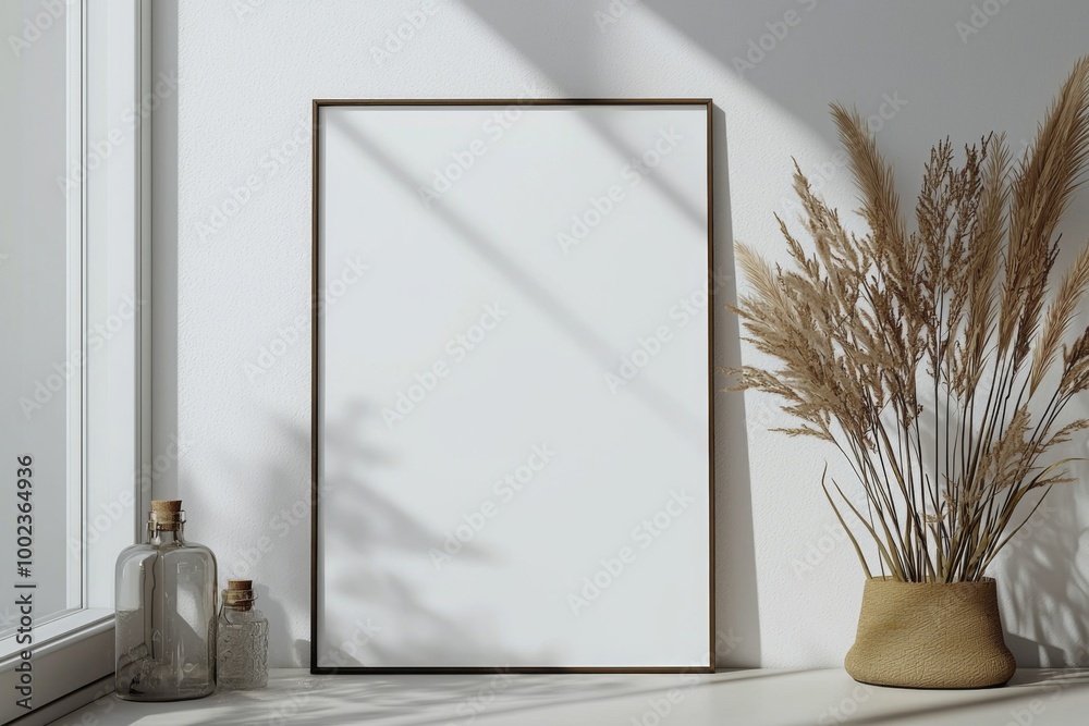 A3 Poster Mockup on White Background created with Generative AI A3 Poster Mockup on White Background created with Generative AI
