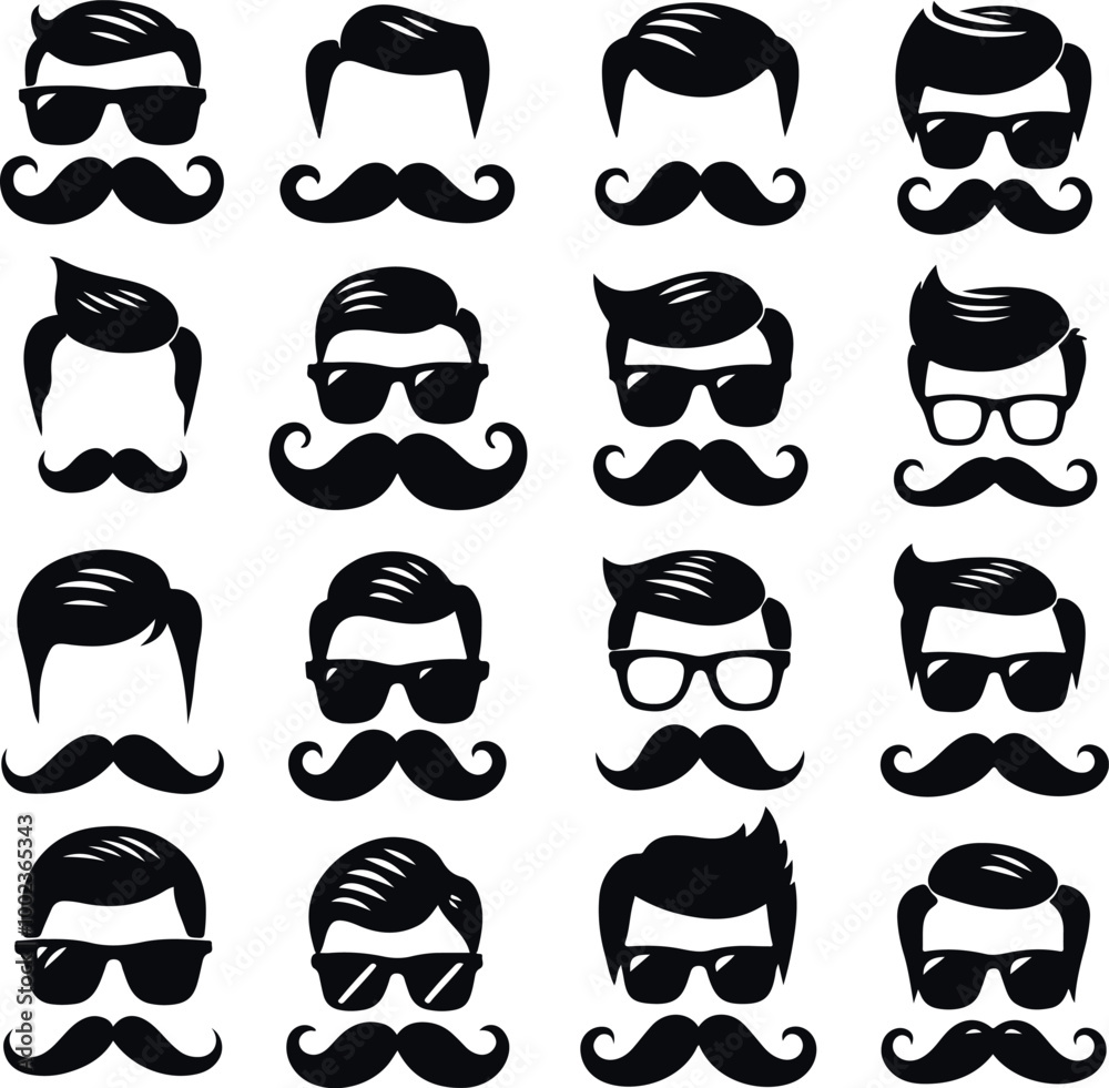 Monochrome Cosmonaut Bearded Men Icon Concept Vector Illustration Design On Isolated White Background Monochrome Cosmonaut Bearded Men Icon Concept Vector Illustration Design On Isolated White Background