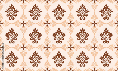 Damask pattern,Tribal ethnic fabric,elegant pattern designs woven fabric.Pattern motif, flora, geometric, texture design for wallpaper, wrapping, clothing, table linens, drapes, damask design fabric