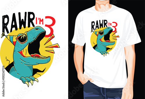 Dinosaur Birthday t-shirt design unique idea