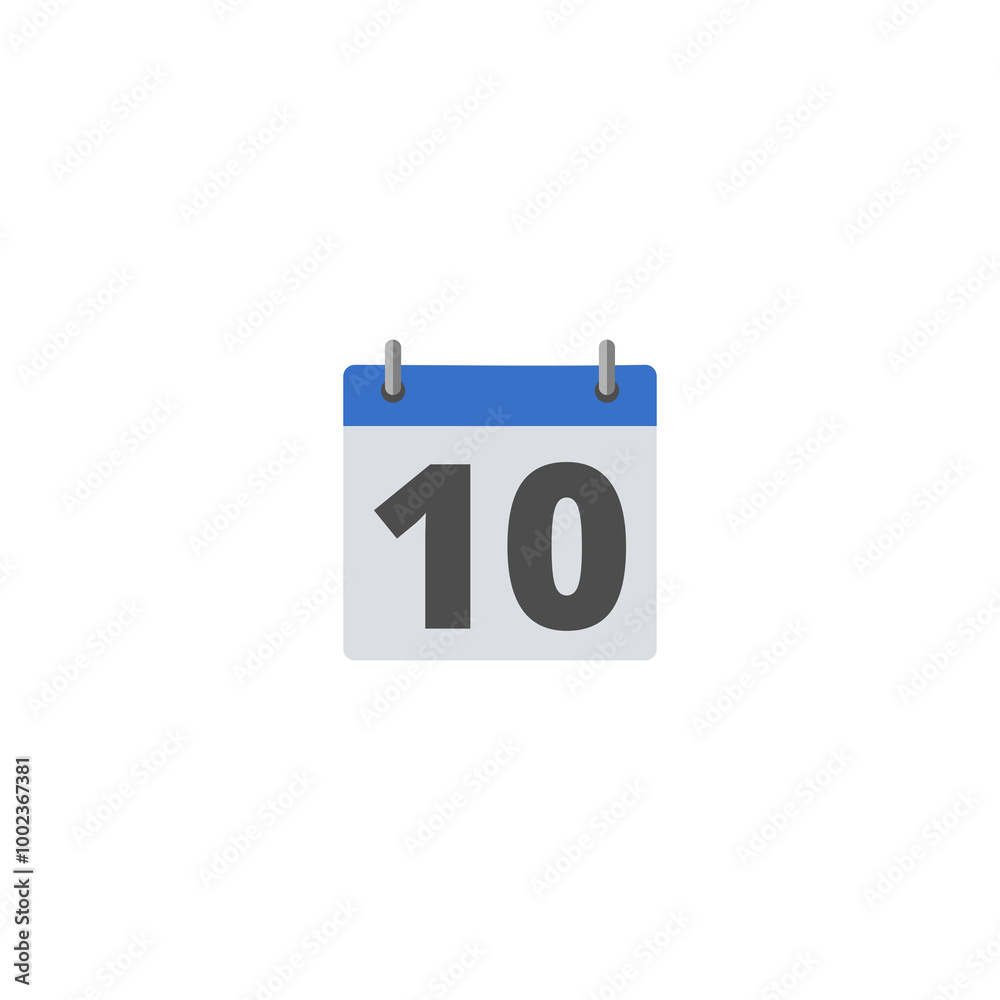 Calendar icon 10 isolated on transparent Background Calendar icon 10 isolated on transparent Background