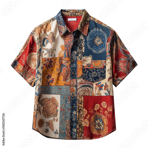 Vintage style shirt isolated on transparent or white background