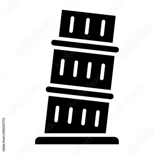 Pisa Tower Icon Style