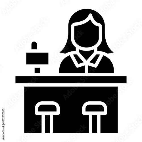 Bar Cashier Icon Style