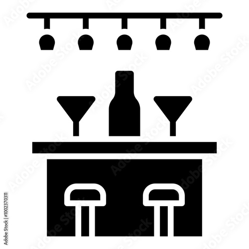 Bar Counter Icon Style