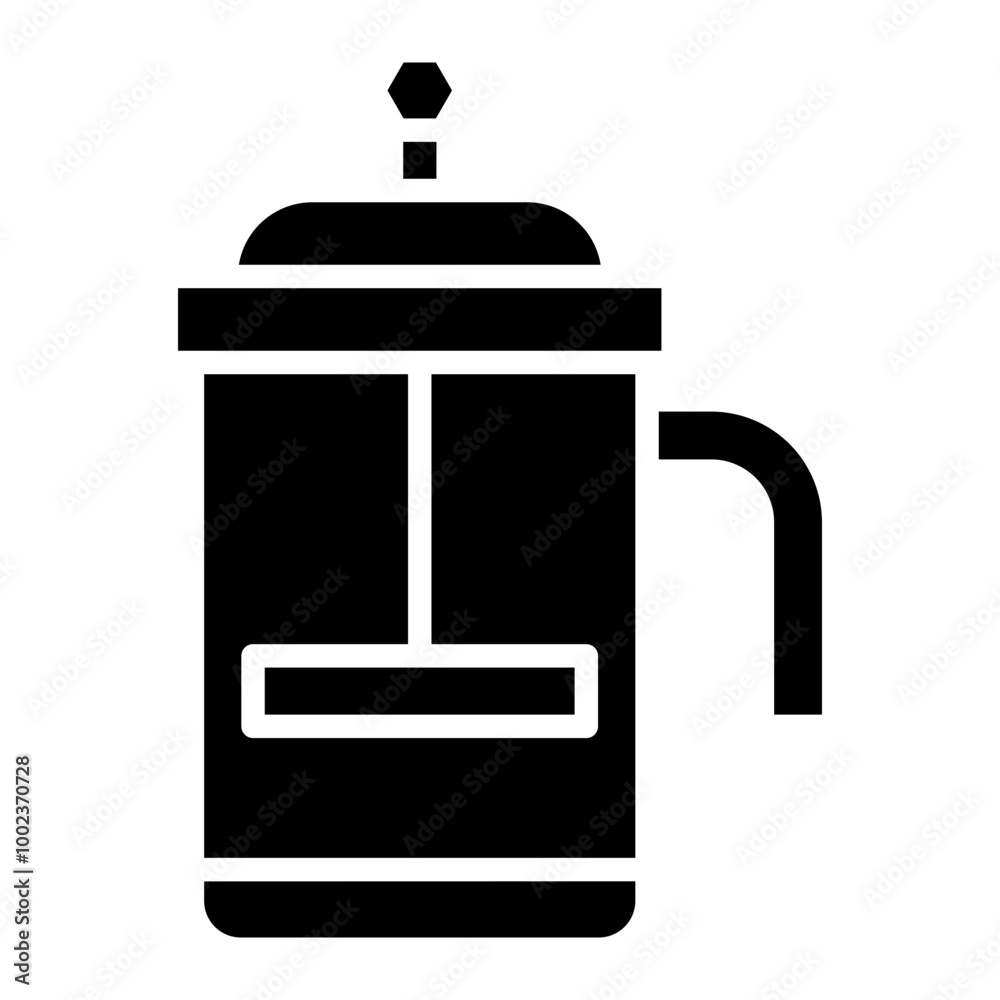 Obraz premium Coffee Press Icon Style