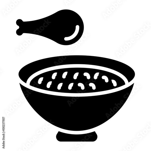 Chicken Rice Icon Style