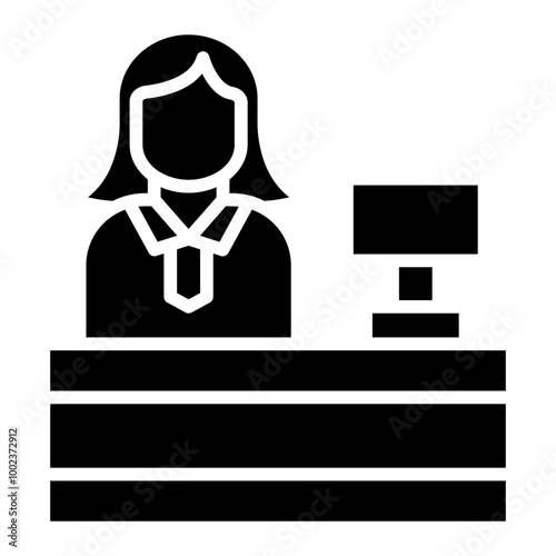 Clerk Female Icon Style