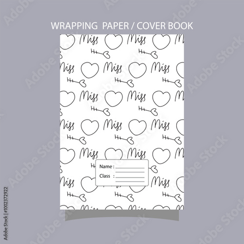 Notebook Labels Vector Template Design. School Book, notebook Labels Template. Set stickers for notebook.. Children's school book cover with name, class and subject labels