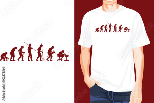 Evolution of human work t-shirt design unique idea
