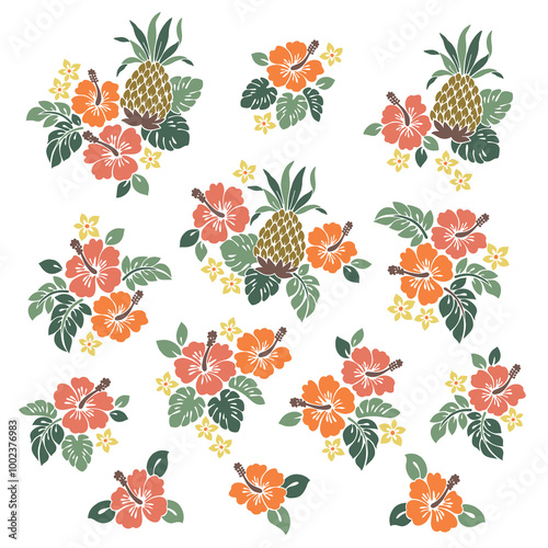 Impressive and beautiful hibiscus illustration collection,