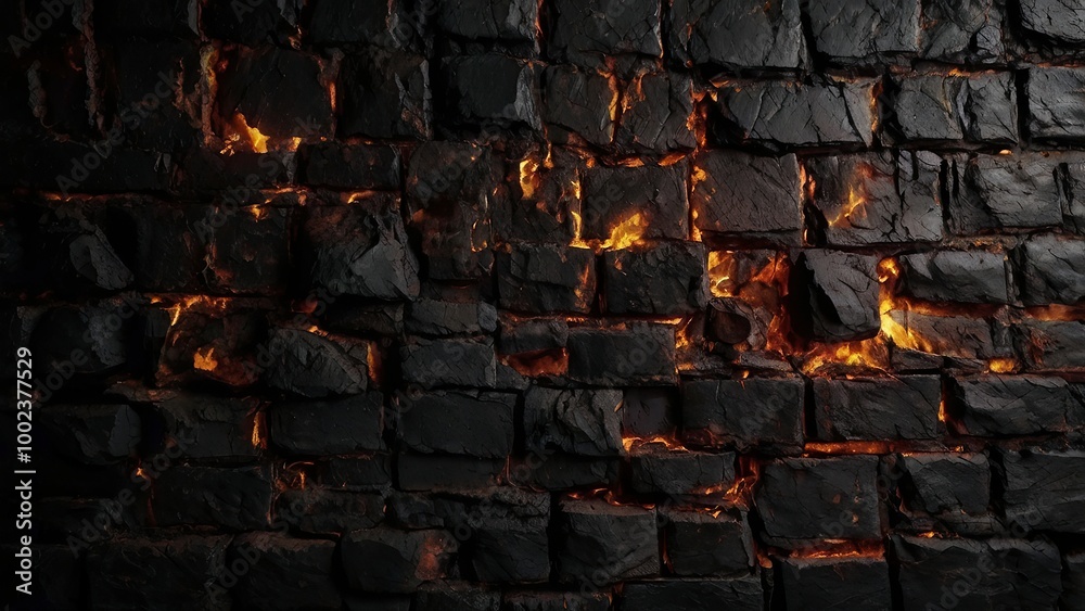 Free Photo luxuriously burnt wall texture on a deep charcoal background sets the scene for a visually captivating design aesthetic.
