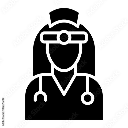 Ophthalmologist Female Icon Style