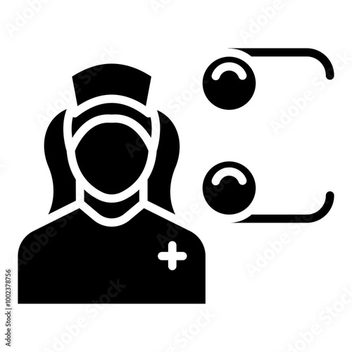 Optician Female Icon Style