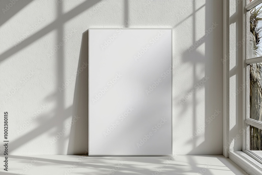A3 Poster Mockup on White Background created with Generative AI A3 Poster Mockup on White Background created with Generative AI