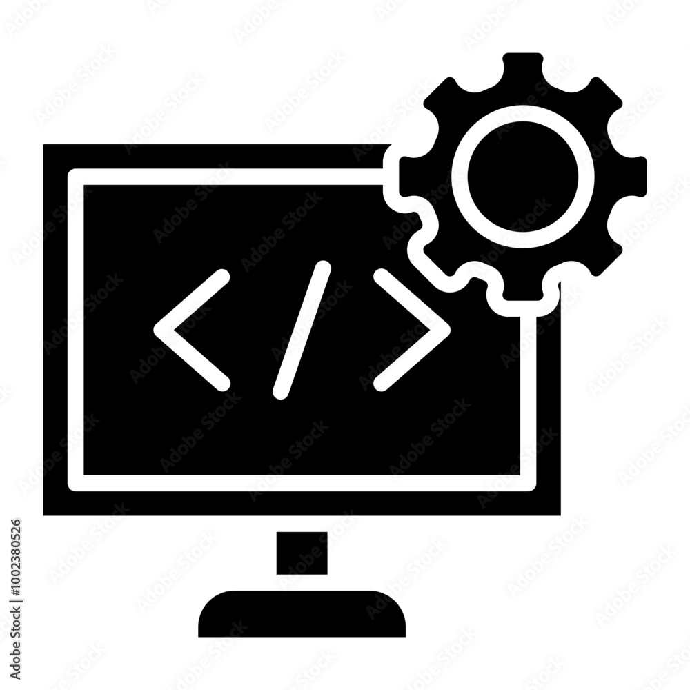 Code Free Development Icon Style Code Free Development Icon Style