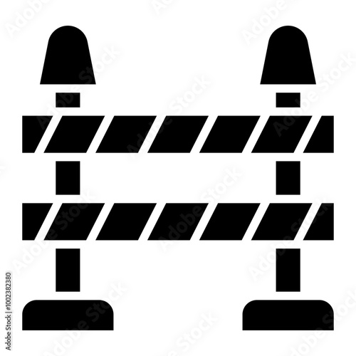 Road Barrier Icon Style
