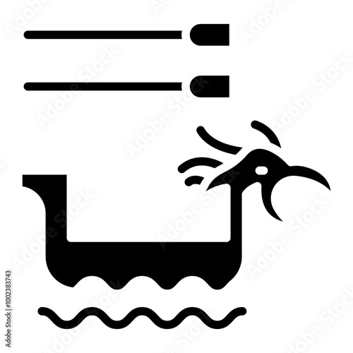 Dragon Boat Racing Icon Style