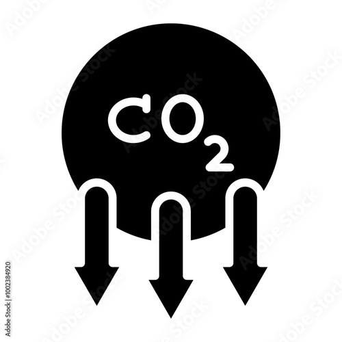 Reduce Co2 Emissions Icon Style
